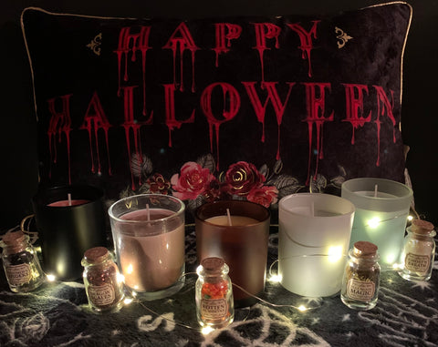 Halloween 6oz candles w/wooden lid