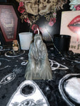 Grim Reaper, pumpkin skulls, dead bride, witch hand crystal ball pillar candles