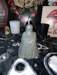 Grim Reaper, pumpkin skulls, dead bride, witch hand crystal ball pillar candles