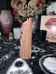 Grim Reaper, pumpkin skulls, dead bride, witch hand crystal ball pillar candles
