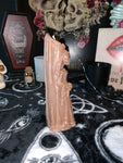 Grim Reaper, pumpkin skulls, dead bride, witch hand crystal ball pillar candles