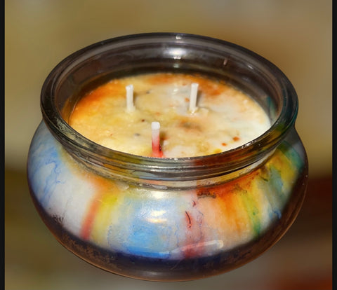 Universe/Planet Soy Wax Open Glass Pot Candle